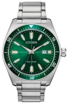 Citizen AW1598-70X Brycen Eco-drive Men&#39;s Watch - Silver/Green - $299.95