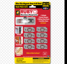 Ruby Monkey Magnets Ultra-Thin Magnetic Plates Keep It All Shut, As seen... - $14.82