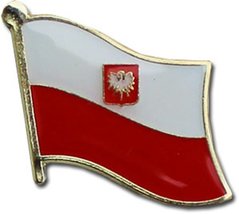 AES Wholesale Pack of 12 Poland Eagle Country Flag Bike Hat Cap lapel Pin - £26.36 GBP