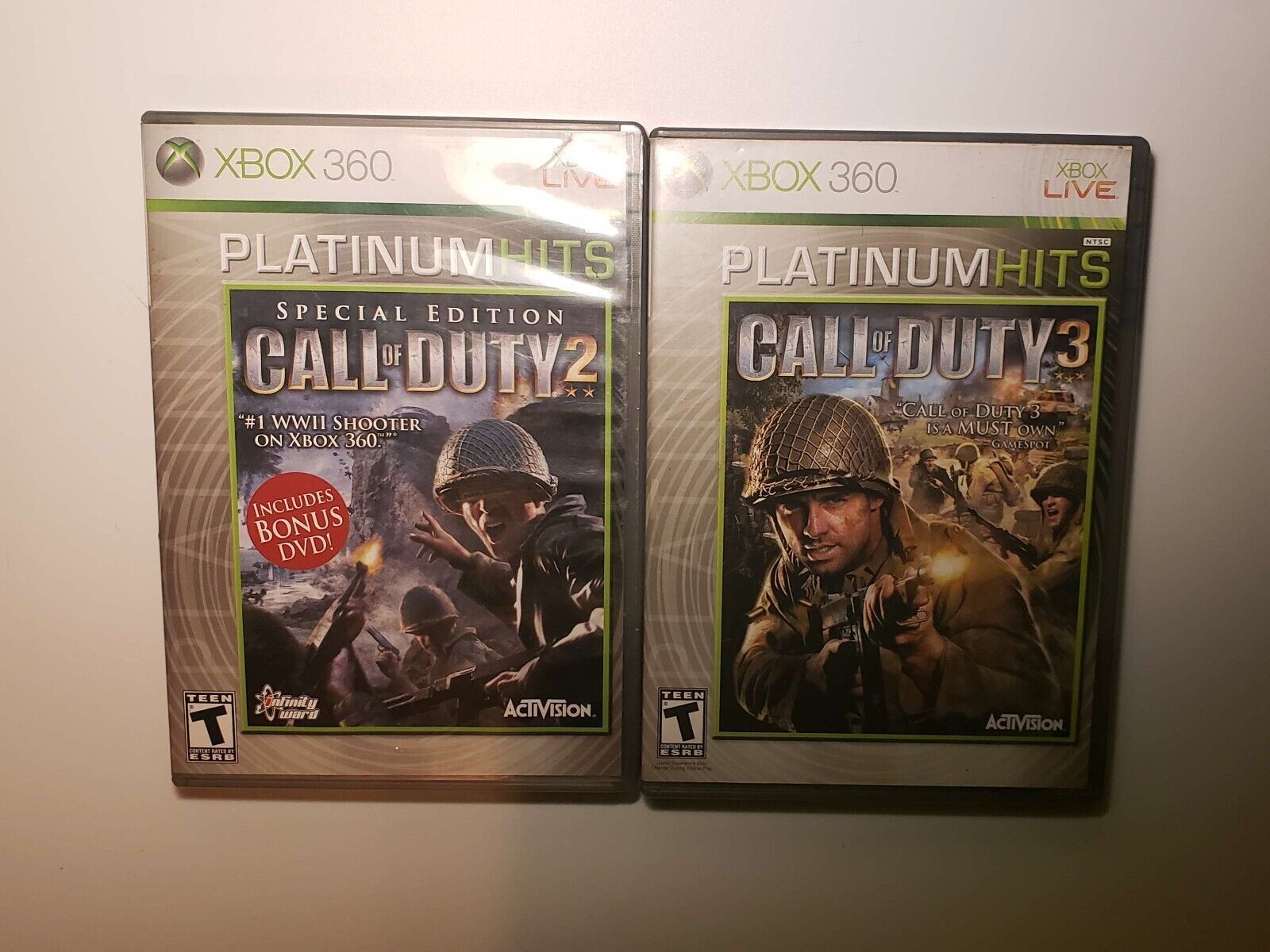 Call of Duty 2 Special Edition BONUS DVD + COD 3 (Microsoft Xbox 360) CIB TESTED - $19.34