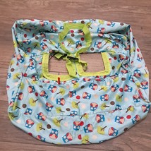 Skip Hop Shopping Cart High Chair Cover Owl tree print blue silky satin ... - $35.59 CAD