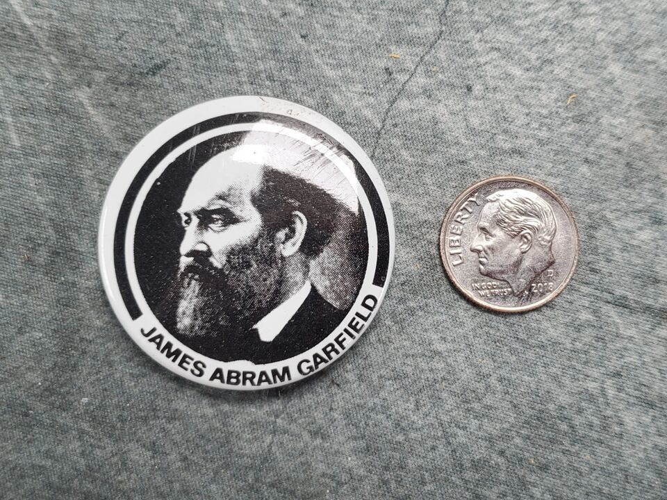 JAMES ABRAM GARFIELD REPLICA CAMPAIGN PIN - 1970s era Reproduction ...
