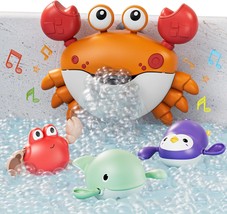 Tumama Baby Bath Toy,Bath Bubble Maker Machine With Music,3 Bathtub, Orange - £29.89 GBP