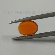 Natural Mexican Fire Opal Oval Cabochon 8.5X6.5mm Flame Orange Color VVS Clarity - £160.00 GBP