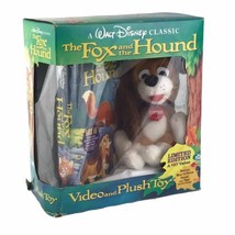 The Fox And The Hound VHS Video Plush Copper Dog Box Set Disney Store Vi... - £18.00 GBP