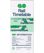 Go Rail Service Timetable December 1989 - $2.14