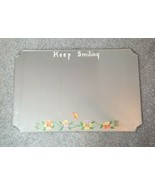 Vintage Mirror Beveled Glass &quot; Keep Smiling&quot; Antique Mirror - €42,12 EUR