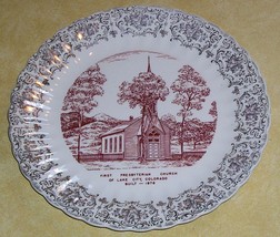 1876 First Presbyterian Church Lake City Colorado Gold Leaf Decorative Plate Vtg - £29.06 GBP