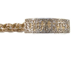 Chino Link 10k Solid Yellow Gold Bracelet For Boy&#39;s With 2.0 Tcw White Diamonds! - £3,197.41 GBP