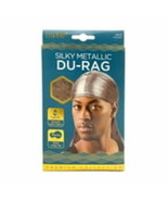 Titan Silky Metallic Smooth Satin Fabric Durag for Men with Extra Long T... - $11.33