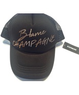 Express Snapback Hat Blame Champagne Black Gold Adult Ball Cap New w/tags - £15.53 GBP