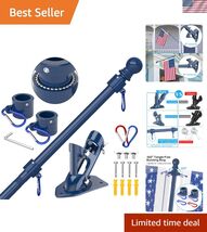 Flag Pole - Upgraded Bracket, 6 FT Stainless Steel Flag Poles for Outsid... - $66.51