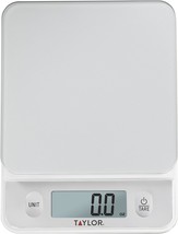 Glass Top Food Scale With Touch Control Buttons, 11 Lb Capacity, Silver, Taylor - £32.01 GBP