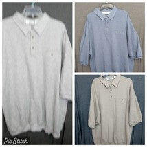 Lot Of 3 Classics By Palmland Short Sleeve Waistband Pocket Polo Shirt Mens 4XLT - $40.19