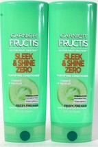 2 Garnier Fructis 12 Oz Sleek &amp; Shine Zero Silicone Vit E Fortifying Conditioner - £17.55 GBP