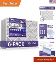6-Pack MERV 8 Electrostatic Air Filters - Superior Pet &amp; Allergen Protec... - $64.49