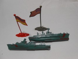 2 vtg high Super power Patrol military Tanker Ships Boats  &amp; USA &amp; Germa... - $12.86