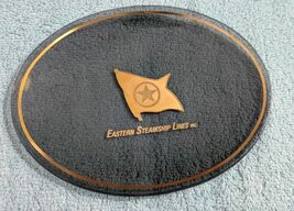Vintage 1960s Eastern Steamship Lines 8&quot; Amber Tray - $28.01 CAD