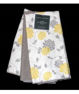 3 Laura Ashley Isadore Yellow Grey Floral Microfiber Kitchen Towels 16 x... - $24.68 CAD