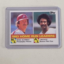 1984 Topps Baseball Card 1983 Home Run Leaders Mike Schmidt Jim Rice #132 - £2.48 GBP