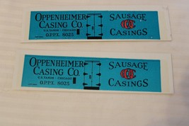 HO Scale Vintage Set of Box Car Side Panels, Oppenheimer Sausage, Blue #8025 - £11.99 GBP
