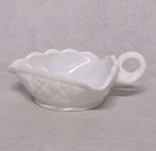 Fenton Block and Star Triangular Bon Bon Nappy Milk Glass MCM 1950&#39;s Pat... - £17.54 GBP