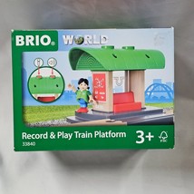 Brio World Wooden Railway 33840 Record &amp; Play Railway Train Platform - £31.64 GBP