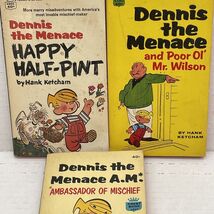 Dennis the Menace 3 Books Hank Ketchum Happy Half Pint Ambassador of Mis... - $7.21