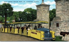 Sight Seeing Trailer Train St Augustine Florida Postcard - £7.70 GBP