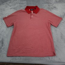 Callaway X Shirt Mens L Red Polo white stripes Series Golf Casual - $22.75