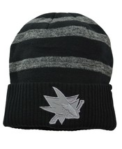 San Jose Sharks NHL Reflective Sneaker Knit Cuffed Black Winter Hat by F... - £16.62 GBP