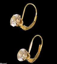 14k yellow gold cz dangle earrings 1.6 Grams - $174.98