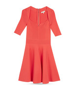Ted Baker Milly Rib Knit Sweetheart Neckline Dress Sz 3 US 8-10 Coral  R... - $59.99