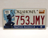 Oklahoma License Plate Native America Archer - Expired 2013 -  753JMY De... - $8.86