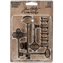 Idea-Ology Metal Adornments 14/Pkg-Silver Keys - $14.11