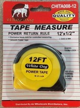 2 Pack - White Dog 12ft Tape Measures, Thumb Lock, Belt Clip, Stud Markers, New - £9.26 GBP