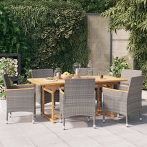  Patio Dining Set Set of 6 Gray - €640,97 EUR