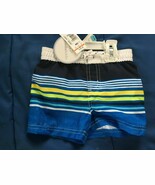 Koala Kids Boy&#39;s Blue Striped Swim Pants 3/6 Month *NEW W/TAGS* r1 - $151.86 MXN