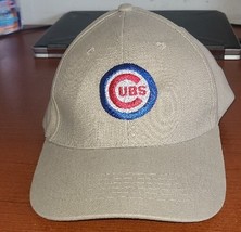 Chicago Cubs Baseball Hat Cap. Canvas 100% Cotton Adjustable Beige - $686.52 MXN