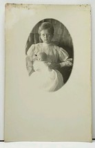 RPPC Victorian Woman with 4 week Old Baby 1909 Postcard H13 - £5.83 GBP