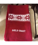 Red Gold Coast winter snowflake sweater fleece scarf - $323.26 MXN