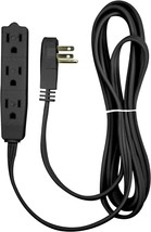 Flat Multiple Outlet Extension Cord 10 Ft for Indoor Use UL Listed 3 Pro... - £18.17 GBP