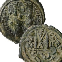 HERACLIUS &amp; H. Constantine/M ☧ Chi-Rho Christogram Large Byzantine Folli... - $84.55