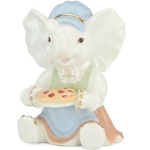 Lenox Thanksgiving Lucky Elephant Figurine Gift Of Pilgrim Pie Baker&#39;s Hat NEW - $32.00