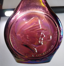 Wheaton Douglas A. MacArthur Purple Amethyst Carnival Glass Bottle Retro 1970&#39;s - $20.90