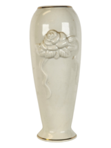 Lenox Rose Blossom 5 3/4&quot; Bud Vase Ivory Color Porcelain 24k Gold Trim - $10.36