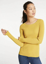 NWT Women&#39;s Ann Taylor L/S Dandelion Perfect Pullover Ribbed Sweater Sz L Large - £23.67 GBP