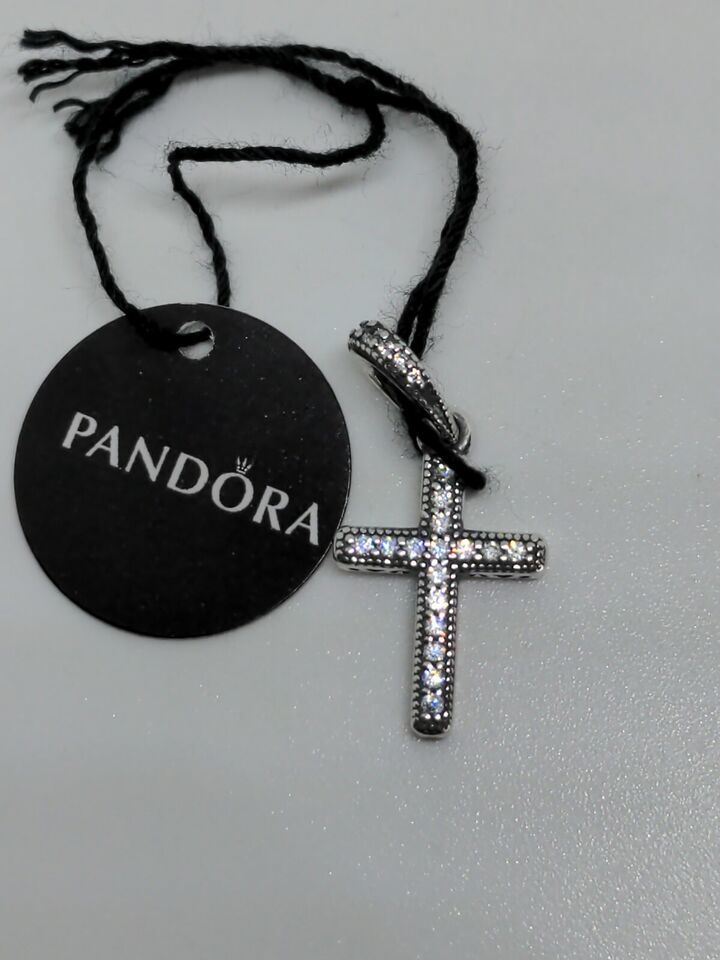 Primary image for Sterling Silver 925 Pandora CZ Cross Pendant