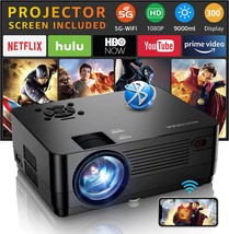 Roconia 9800Lm Full Hd Movie Projector, 300&quot; Display Support 4K Home Theater, - £114.24 GBP