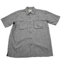 Magellan Shirt Mens S Gray Angler Fit Mag Wick Fish Gear Short Sleeve Bu... - $18.69